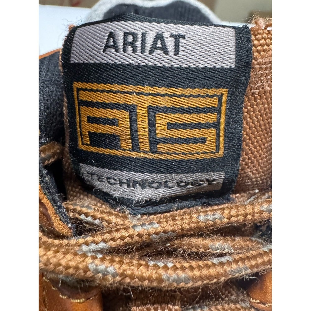 Ariat ATS Leather Lace Up Ankle Boots Size 7 Rugged Hiking Work Utility Boots - Picture 5 of 7